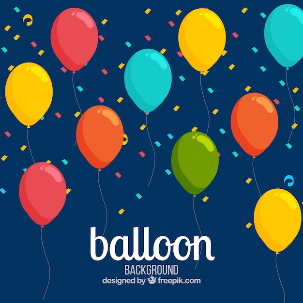 Free vector colorful balloons background to celebrate