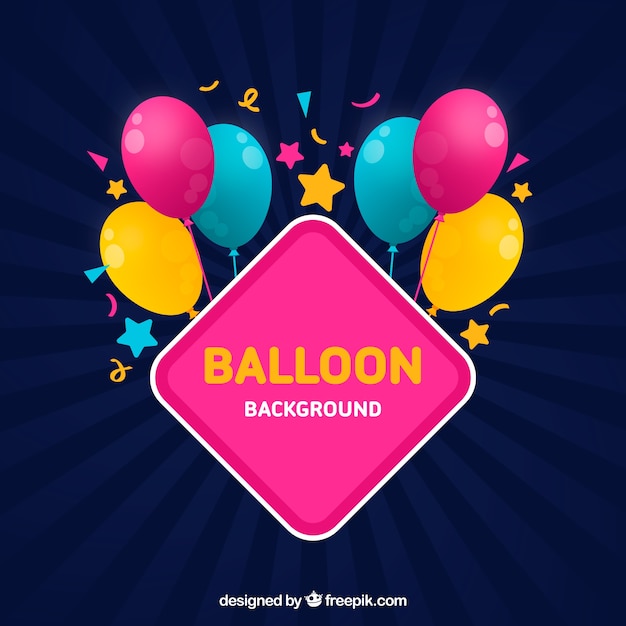 Free vector colorful balloons background to celebrate