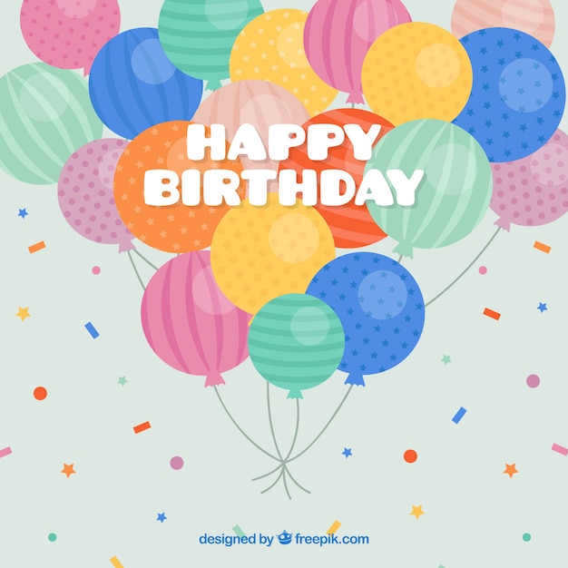 Free vector colorful balloons background to celebrate