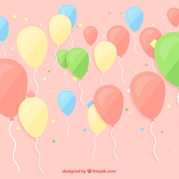 Free vector colorful balloons background to celebrate