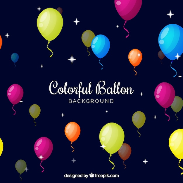 Free vector colorful balloons background to celebrate