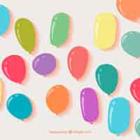 Free vector colorful balloons background to celebrate