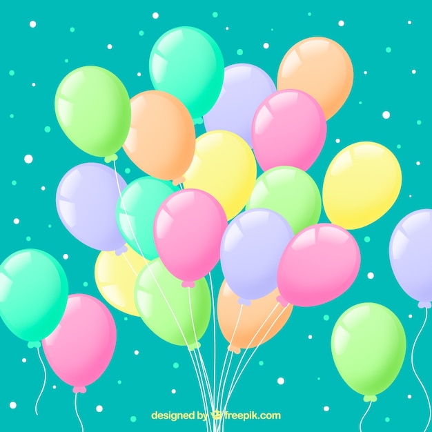 Colorful balloons background to celebrate