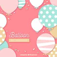 Free vector colorful balloons background to celebrate