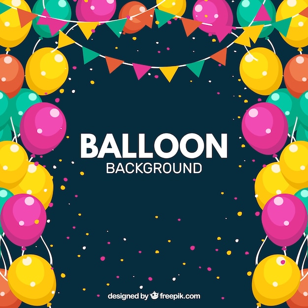 Free vector colorful balloons background to celebrate