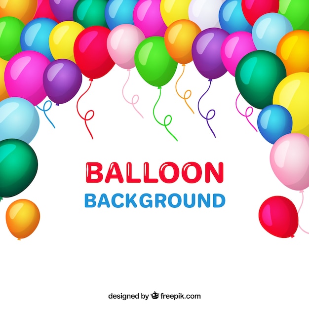 Colorful balloons background to celebrate