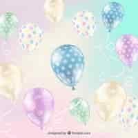 Free vector colorful balloons background in realistic style