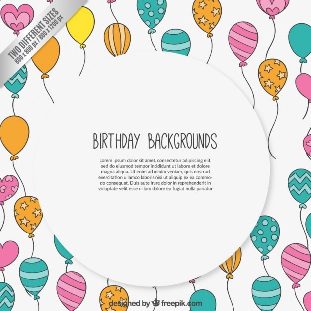 Free vector colorful balloons background