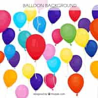 Vettore gratuito sfondo di palloncini colorati