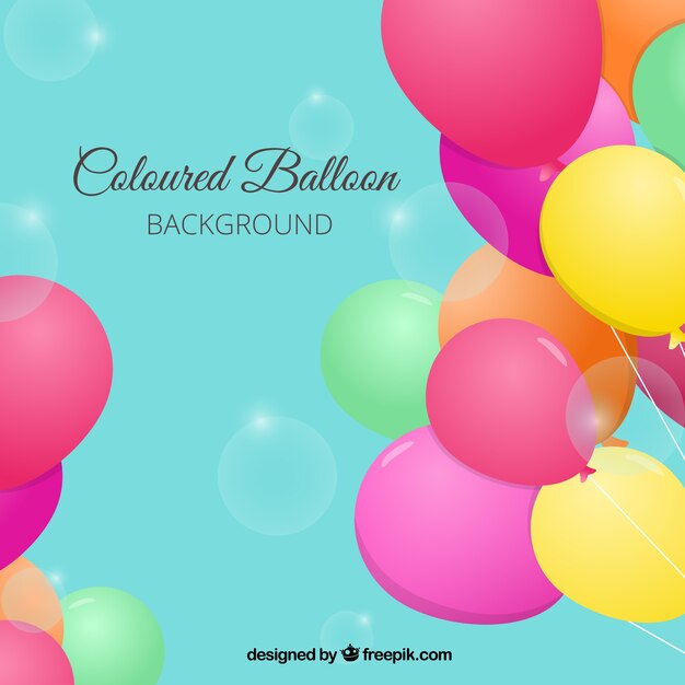 Colorful balloons background