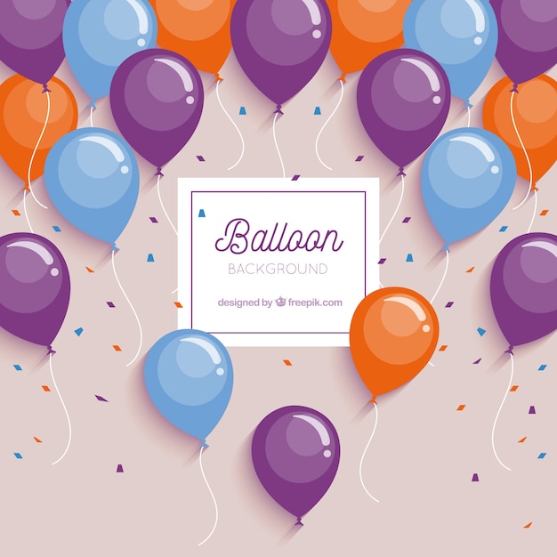 Free vector colorful balloons background