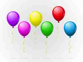 Free vector colorful balloons pack