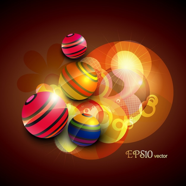 Colorful balls background