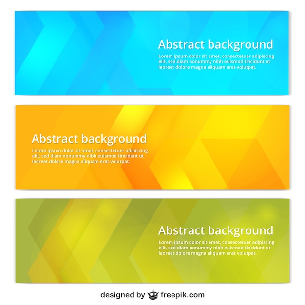 Colorful banner templates