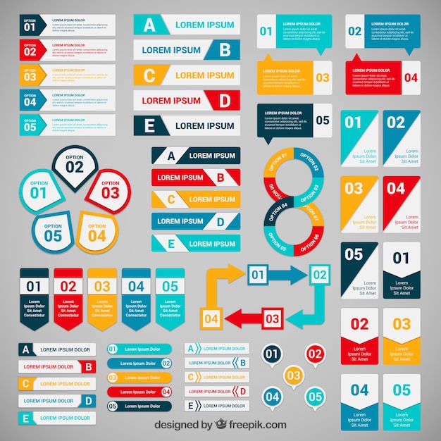 Infographic위한 화려한 배너