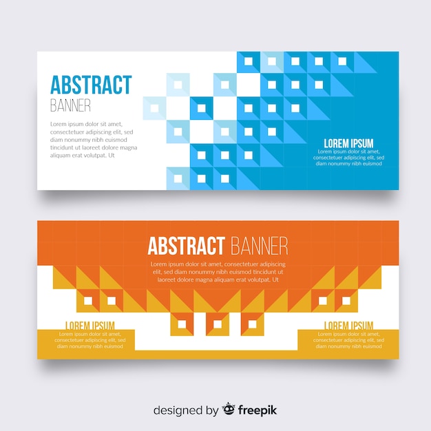 Colorful banners with abstract design