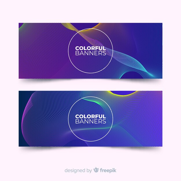 Free vector colorful banners