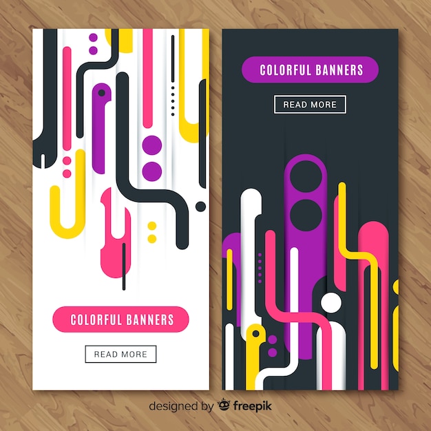 Free vector colorful banners