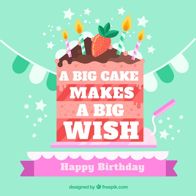 Free vector colorful birthday composition with lovely style