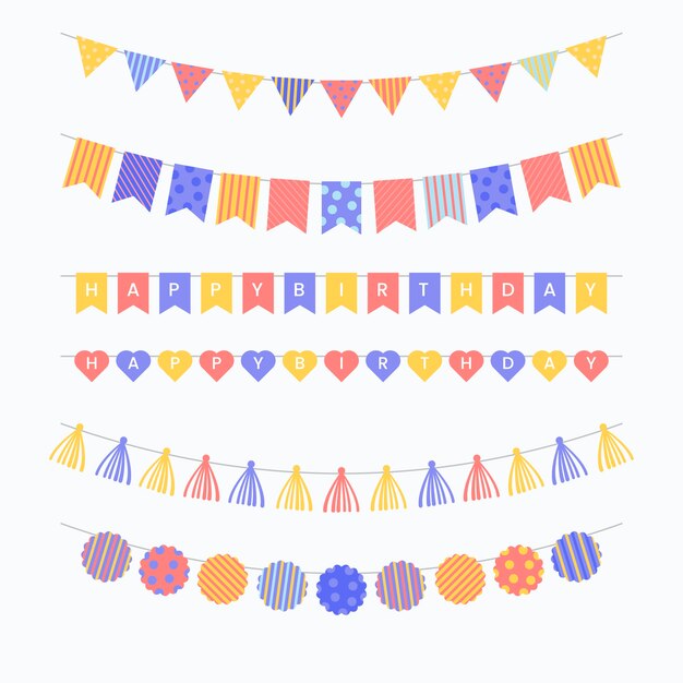 Colorful birthday decoration