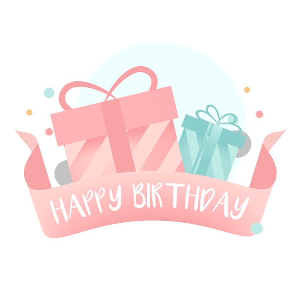 Free vector colorful birthday present design vectors