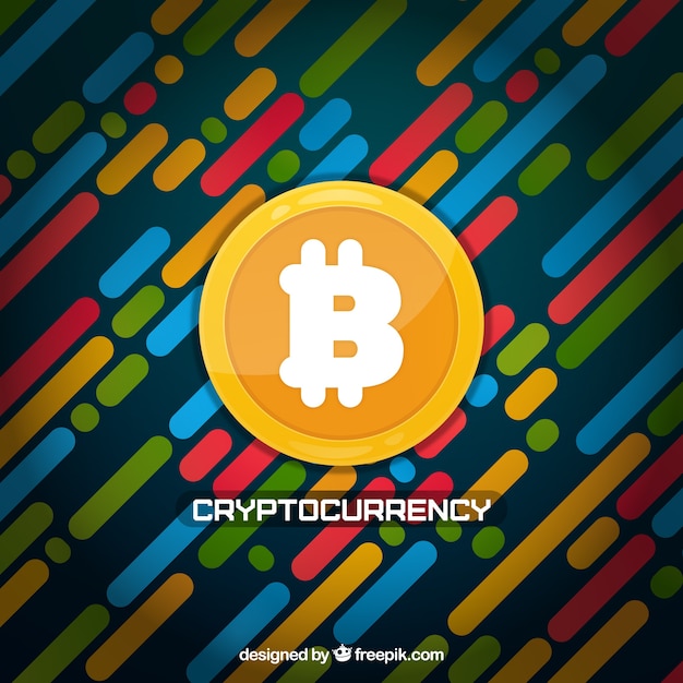 Colorful bitcoin background