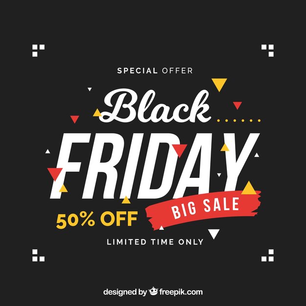 Colorful black friday background