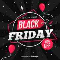 Free vector colorful black friday in flat design