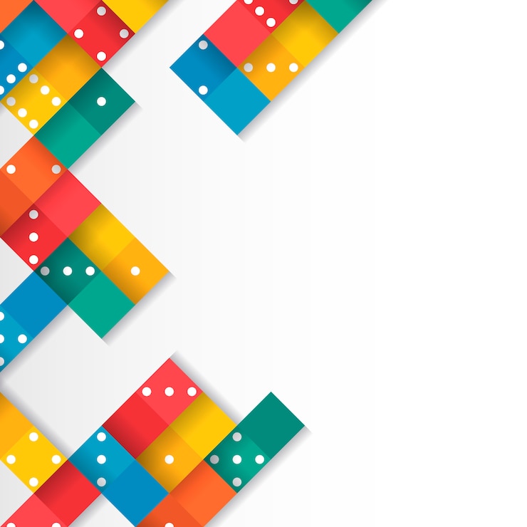 Free Vector colorful blocks on blank white background vector