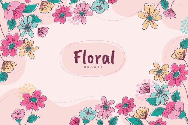 Colorful blooming floral background