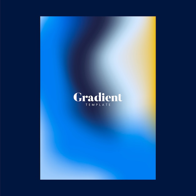 Colorful and blurred gradient template design