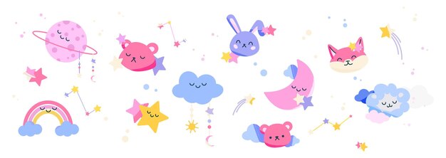 보육 포스터에 대한 다채로운 boho 클립 아트