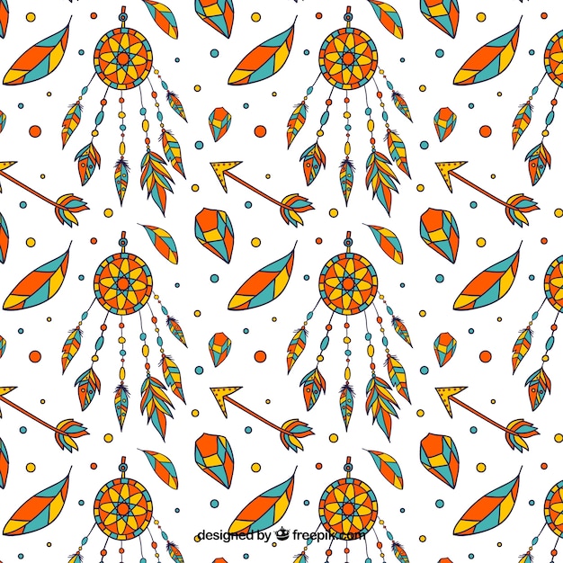 Free vector colorful boho pattern