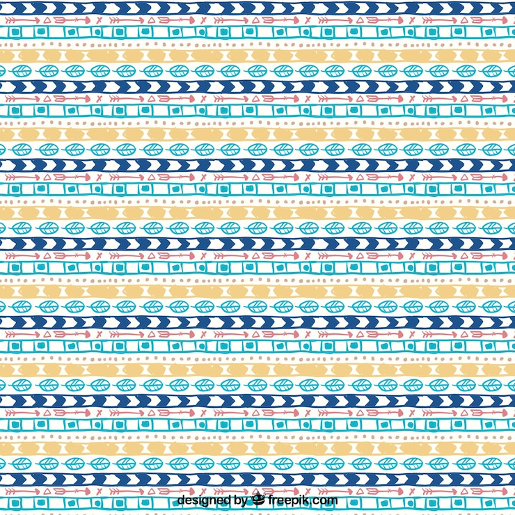 Free Vector colorful boho style pattern
