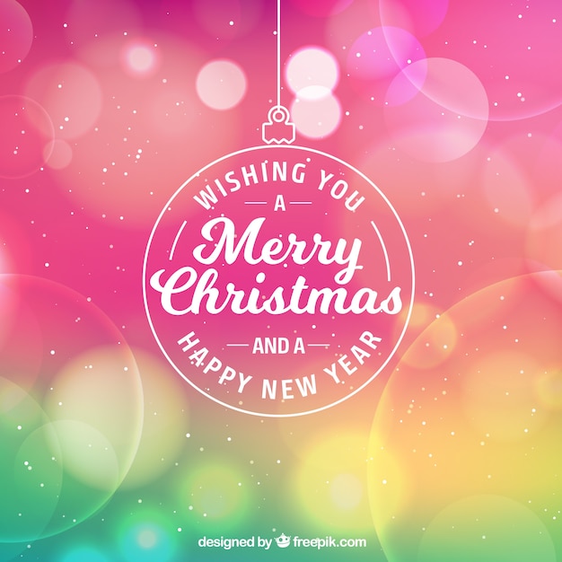 Free vector colorful bokeh christmas background