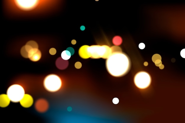 Colorful bokeh effect on dark background