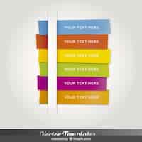 Free vector colorful bookmarks