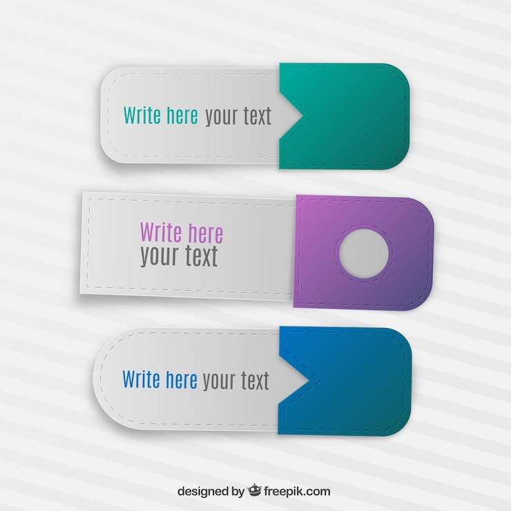 Free Vector colorful bookmarks