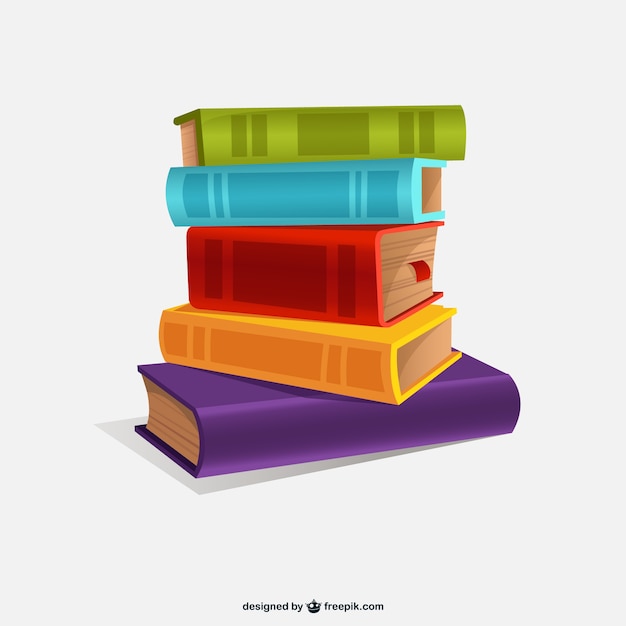 Colorful books illustration