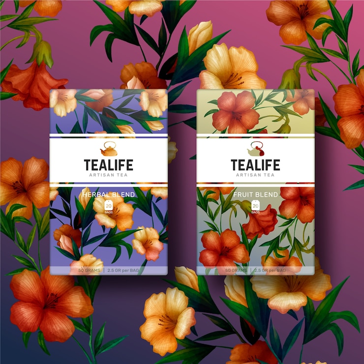 Free Vector colorful botanic watercolor flowers