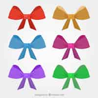 Free vector colorful bows
