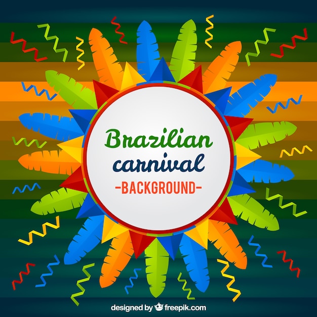 Free vector colorful brazilian carnival background