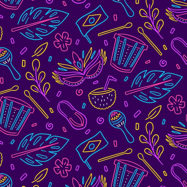 Free vector colorful brazilian carnival pattern