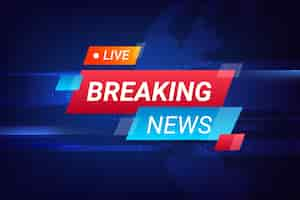 Free vector colorful breaking news concept