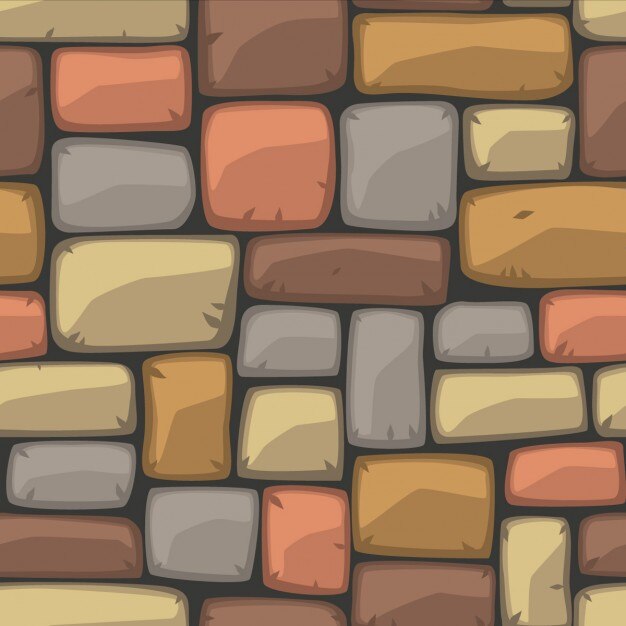 Colorful brick wall texture