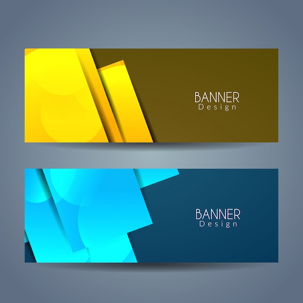 Free vector colorful bright banners