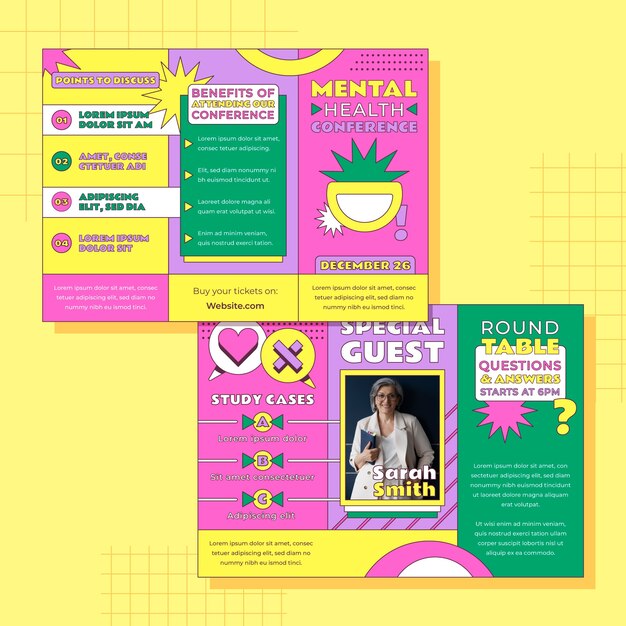 Colorful brochure template design