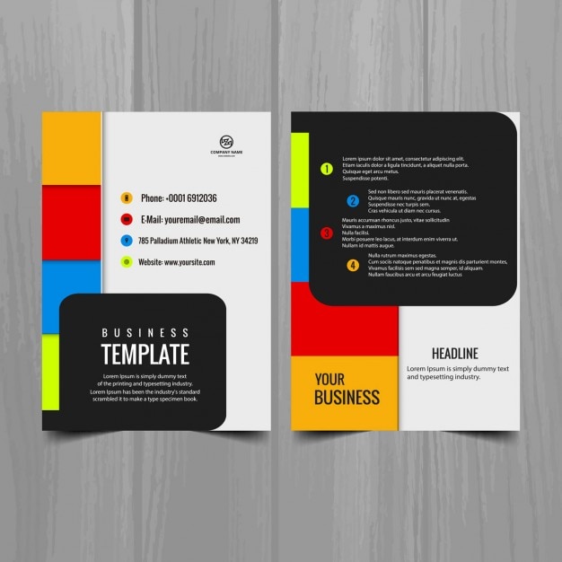 Colorful brochure template