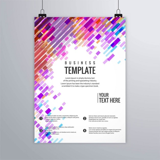Free vector colorful brochure with abstract shapes