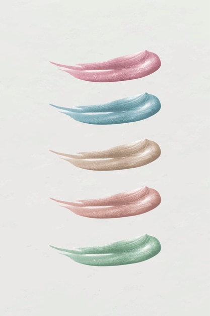 Бесплатное векторное изображение Коллекция красочных мазков